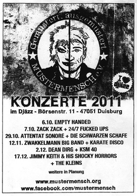 Duisburg, 29/10/11, avec DIE SCHWARZEN SCHAFE